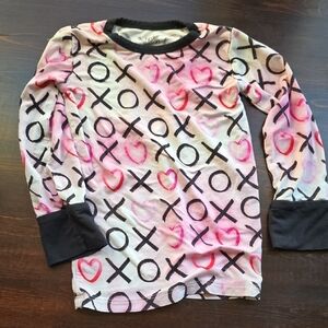 Birdie Bean XOXO Hugs & Kisses Bamboo Pajama Top Long Sleeve Size 3T
